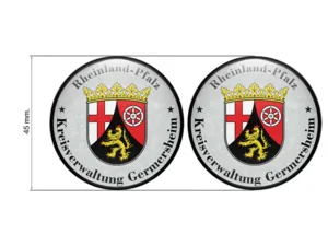 TÜV Kennzeichen-StickerKreisverwaltung Germersheim Nummernschild plakette